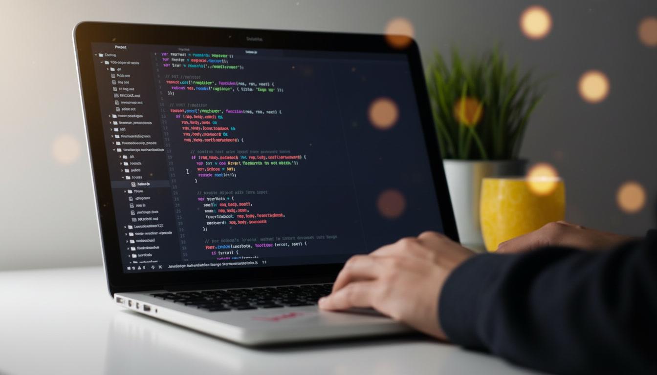 Creator reviewing and editing online course lesson materials on computer